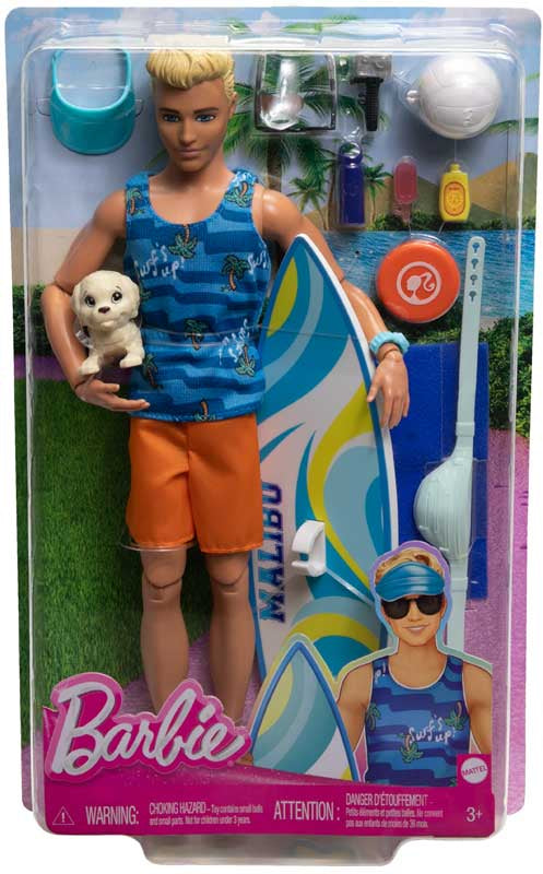 Barbie Le Film Poupée Ken Articulée Ensemble Plage HPJ97 Barbie Le Film Poupée Ken Articulée Ensemble Plage HPJ97