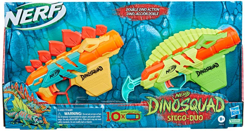 Pistolet Nerf Dinosquad Stegosmash - Avec 5 Fléchettes - Jouet D'occasion - Couleur Orange