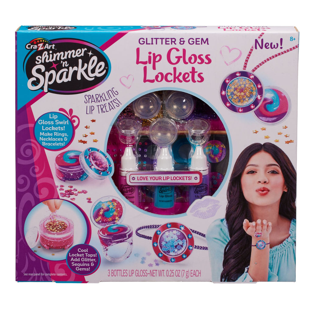 Shimmer N Sparkle Glitter and Gem Lip Gloss Lockets