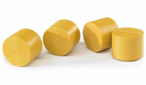4 round hay bales