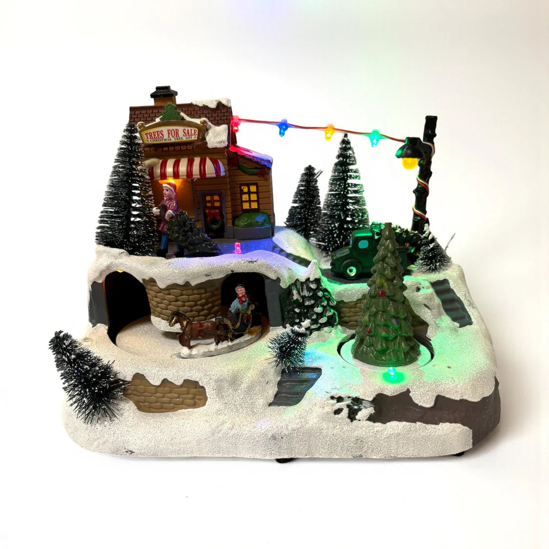 Sleigh & Tree Village set
