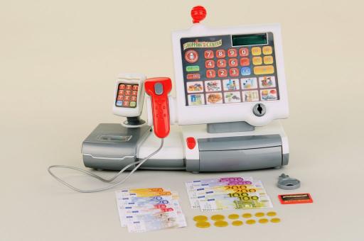 Cash register set with accessories