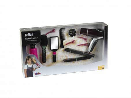 Mega hairstyling set with Braun Satin Hair 7 hairbrush, hairdryer and hair straightner
