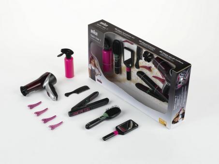 Mega hairstyling set with Braun Satin Hair 7 hairbrush, hairdryer and hair straightner