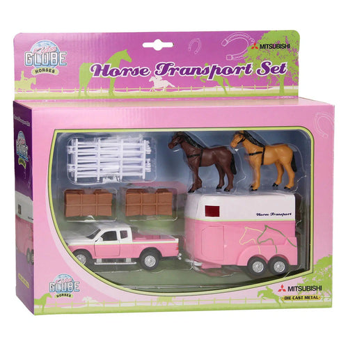 Mitsubushi Pink Jeep & Horse Box Set