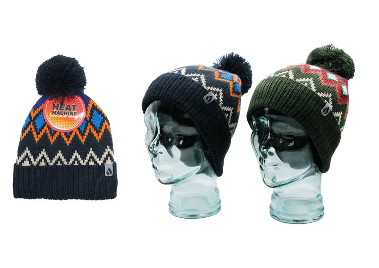 HEAT MACHINE MENS NORDIC BOBBLE HAT