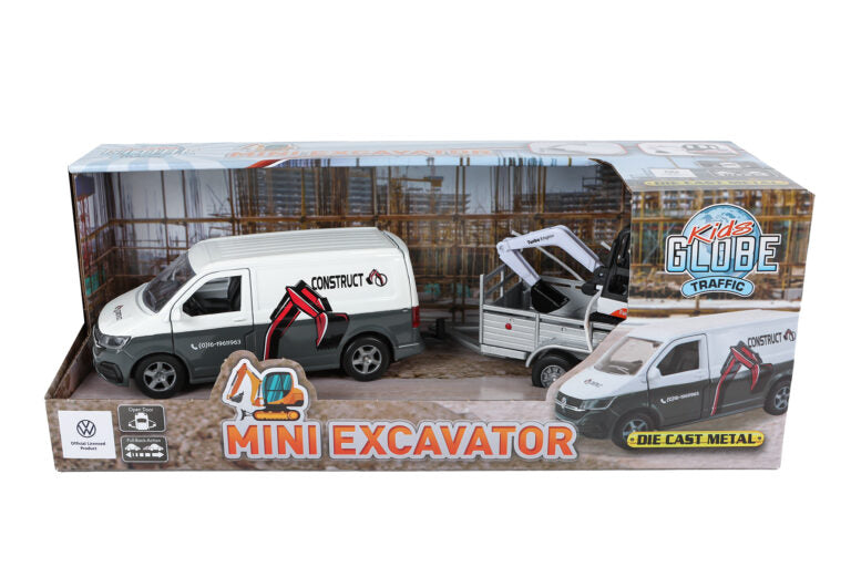 Volkswagen Transporter with Trailer mini Digger