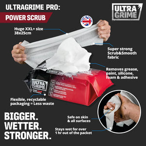 Ultragrime Power Scrub Clothwipes