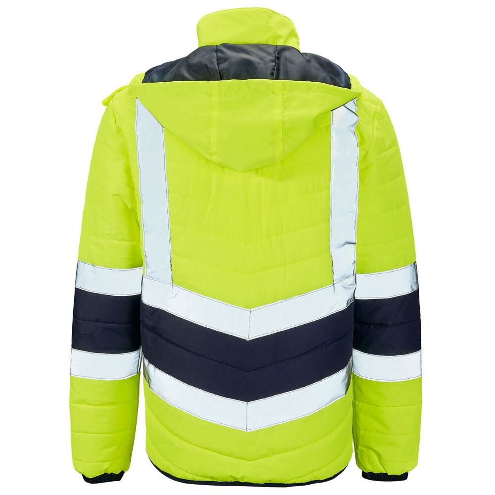 Hi-Vis Reflective 2-Tone Puffer Jacket Yellow/Navy