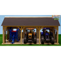 Kids Globe Wood Farm Machinery Shed 1:16 for 3 Tractors