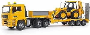 MB Actros Lowloader with JCB 4CX Backhoe Loader