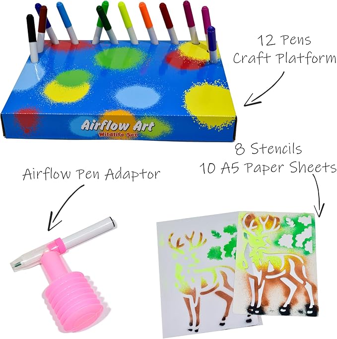 Wildlife Air Flow Pens Playset