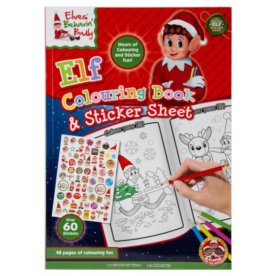 COLOURING BOOK ELF WITH STICKERS