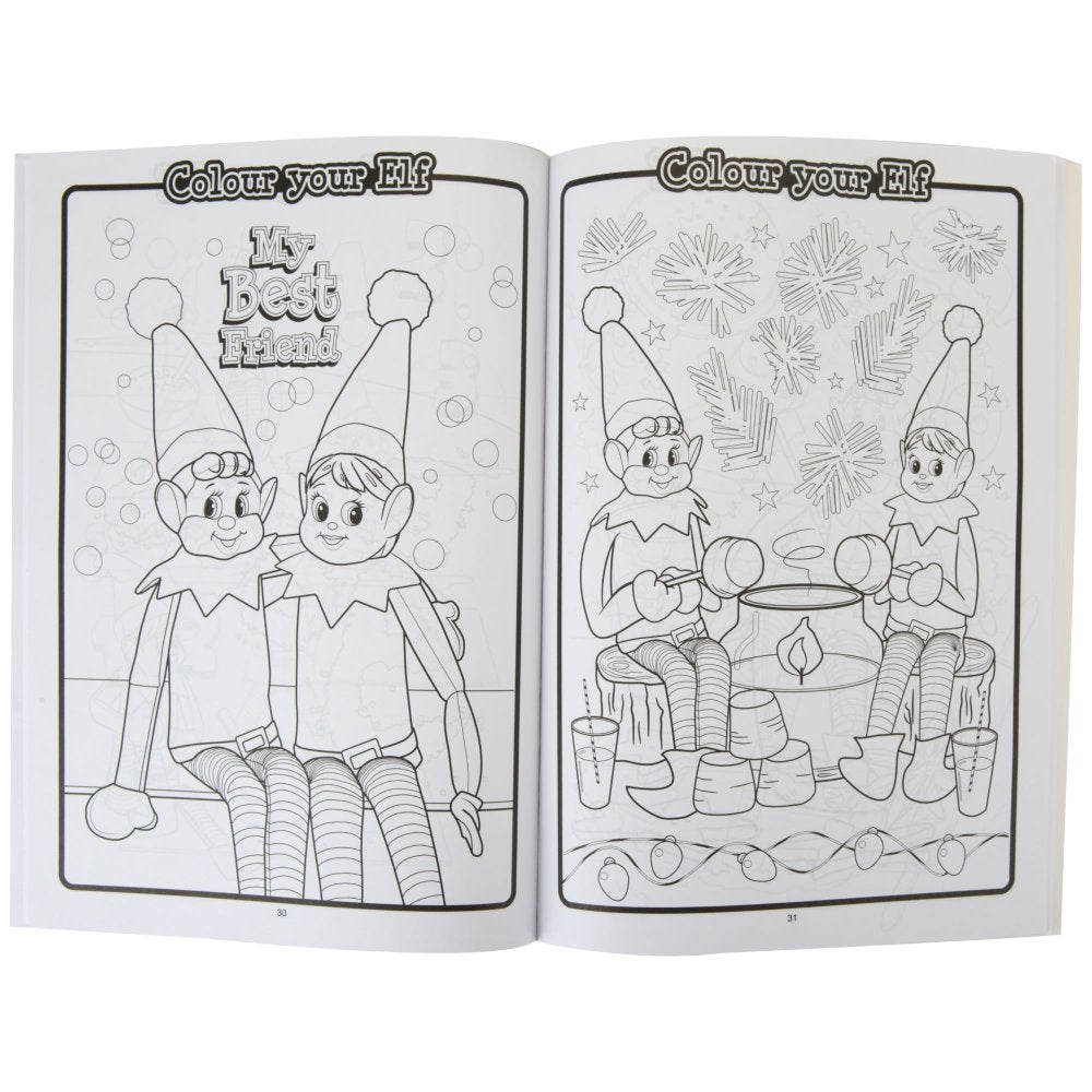 COLOURING BOOK ELF WITH STICKERS