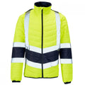 Hi-Vis Reflective 2-Tone Puffer Jacket Yellow/Navy