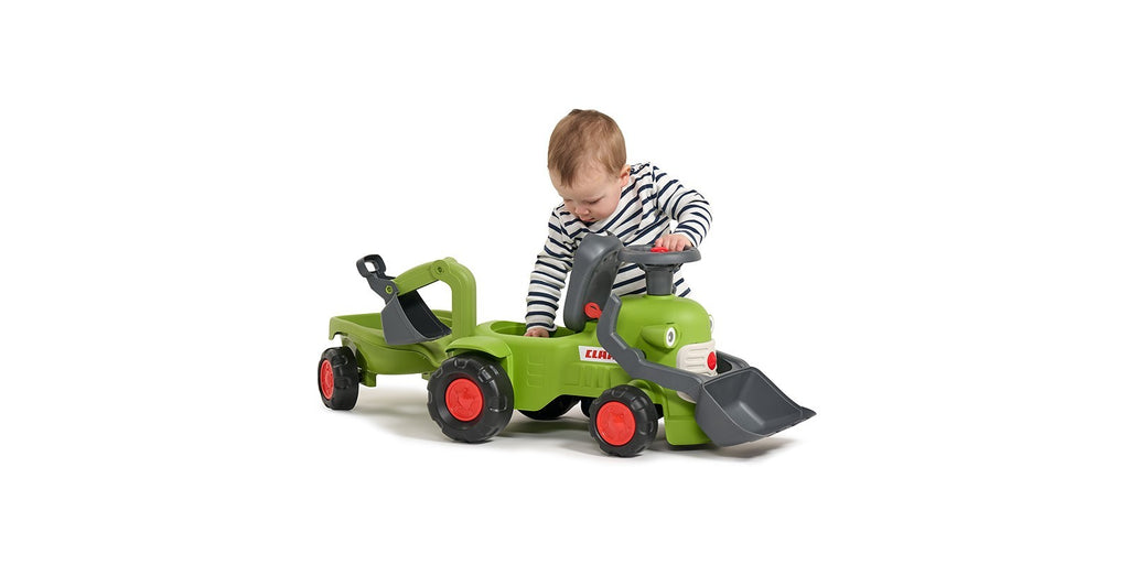 Falk Claas Vintage Tractor with Loader, Back Hoe and Trailer