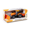 PROGRESS friction powered snow-plough tractor, orange