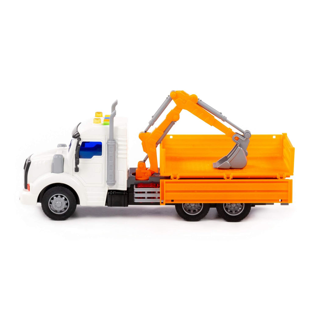 Profi drop-side with shovel bucket