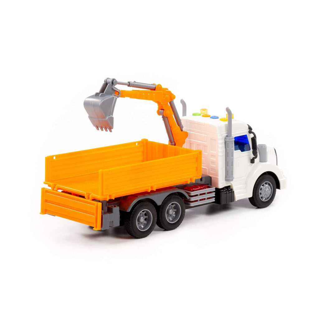 Profi drop-side with shovel bucket