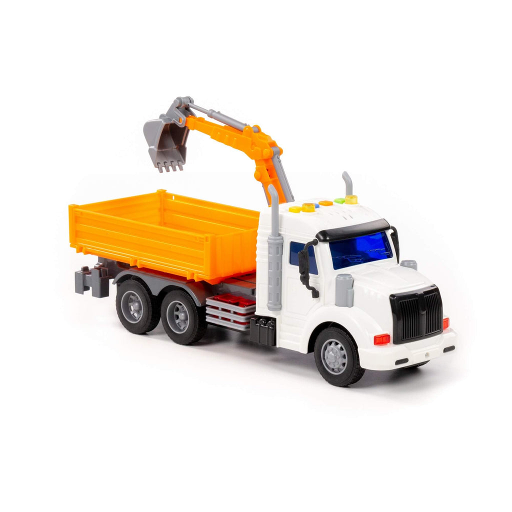 Profi drop-side with shovel bucket