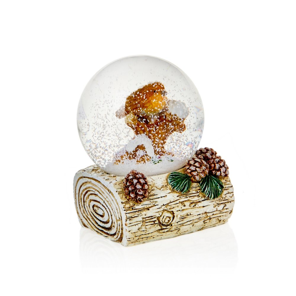 WATER GLOBE 45MM ROBIN W/PINE