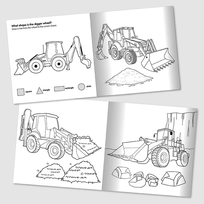 DIGGERS COLOURING BOOK