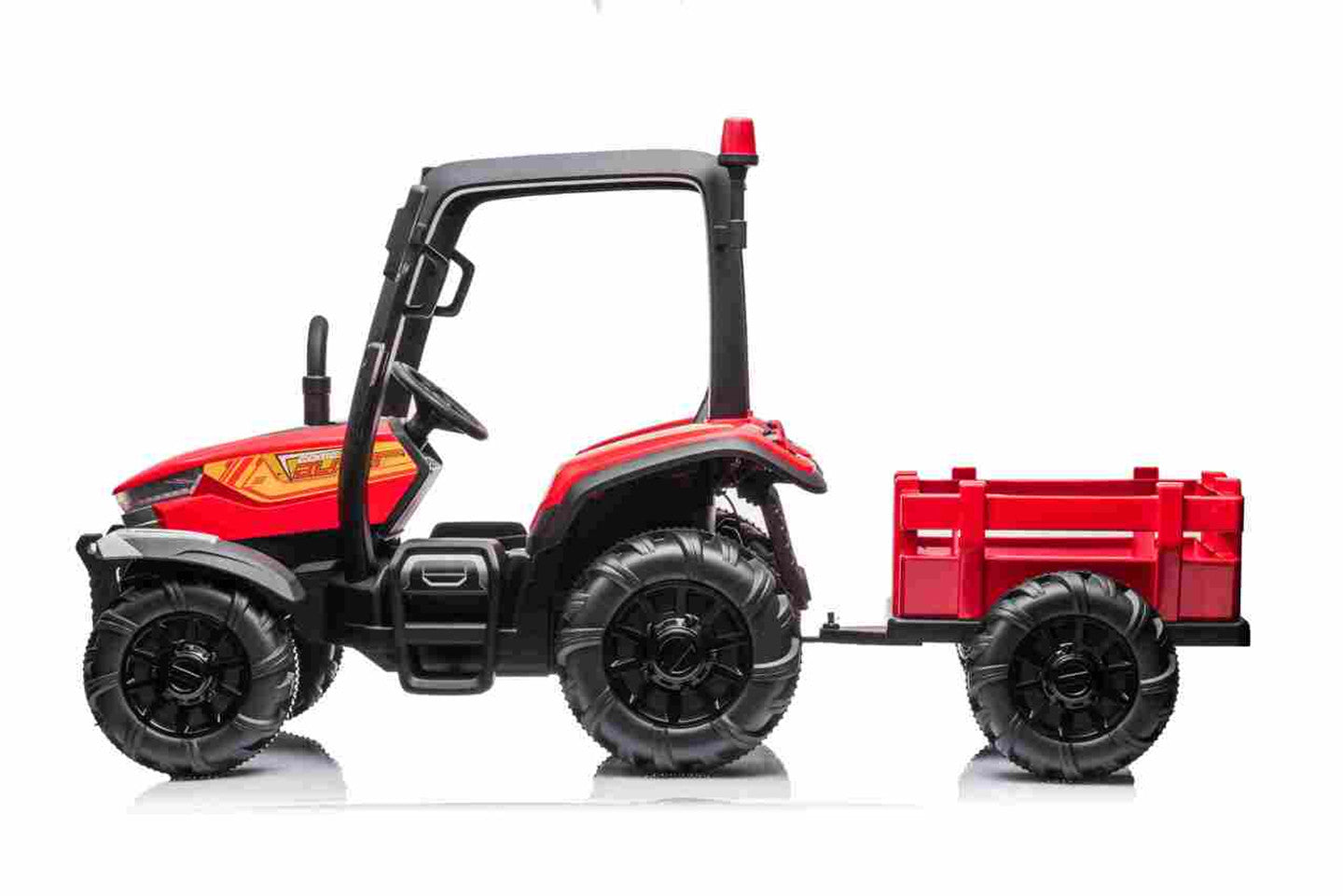 AgriPow 24V Electric Ride On Tractor with Trailer Red