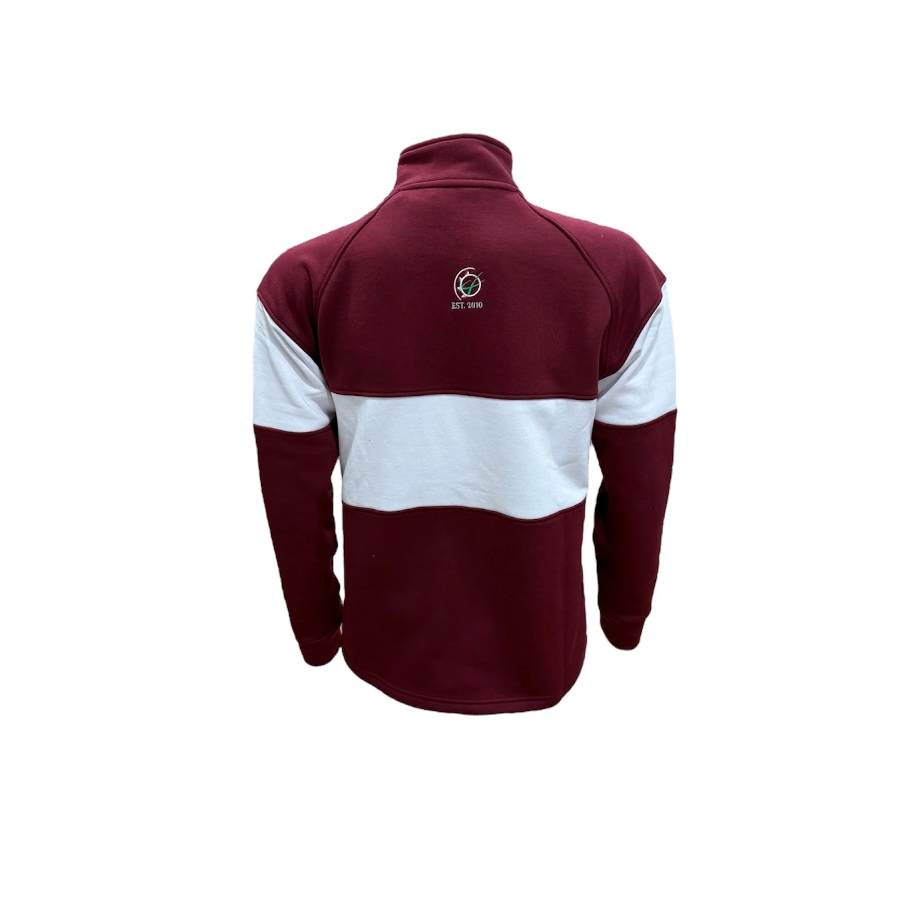 GRASSMEN Burgundy & White - Kids Cotton Quarter Zip
