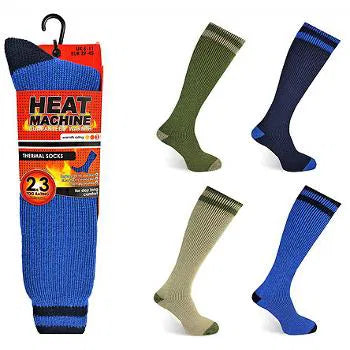 HEAT MACHINE MENS THERMAL SOCKS - LONG STRIPE