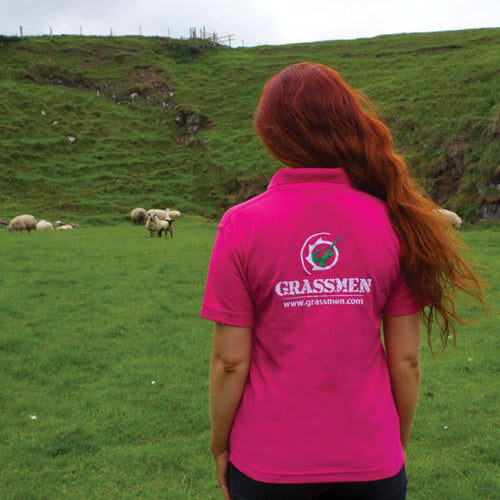 GRASSMEN Pink Polo Shirt