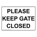 Please Keep Gate Closed Sign
