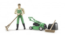 Load image into Gallery viewer, bworld gardener with lawnmower and equipment