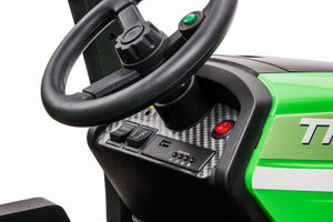 AgriPow 24V Electric Ride On Tractor with Trailer Green
