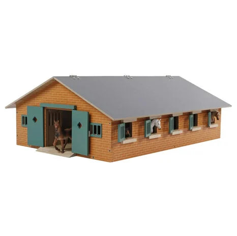 Kids Globe Wooden 9-Horse Stable