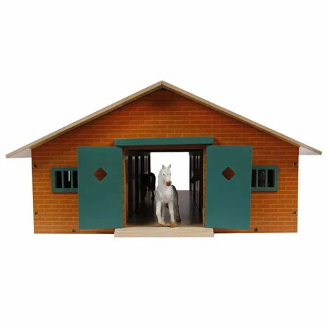 Kids Globe Wooden 9-Horse Stable