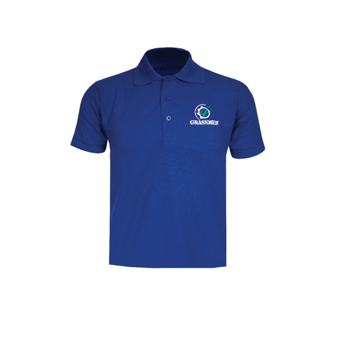 GRASSMEN Kids Keep 'Er Lit Blue Polo Shirt