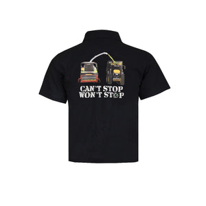 Grassmen - Can't Stop, Won't Stop Black Polo Shirt KIDS