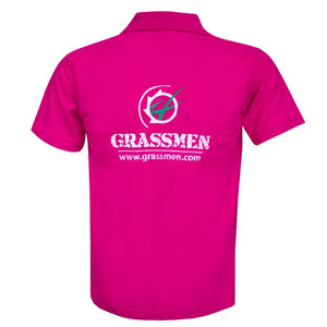 GRASSMEN Pink Polo Shirt