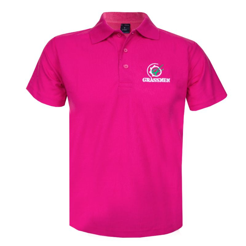 GRASSMEN Pink Polo Shirt