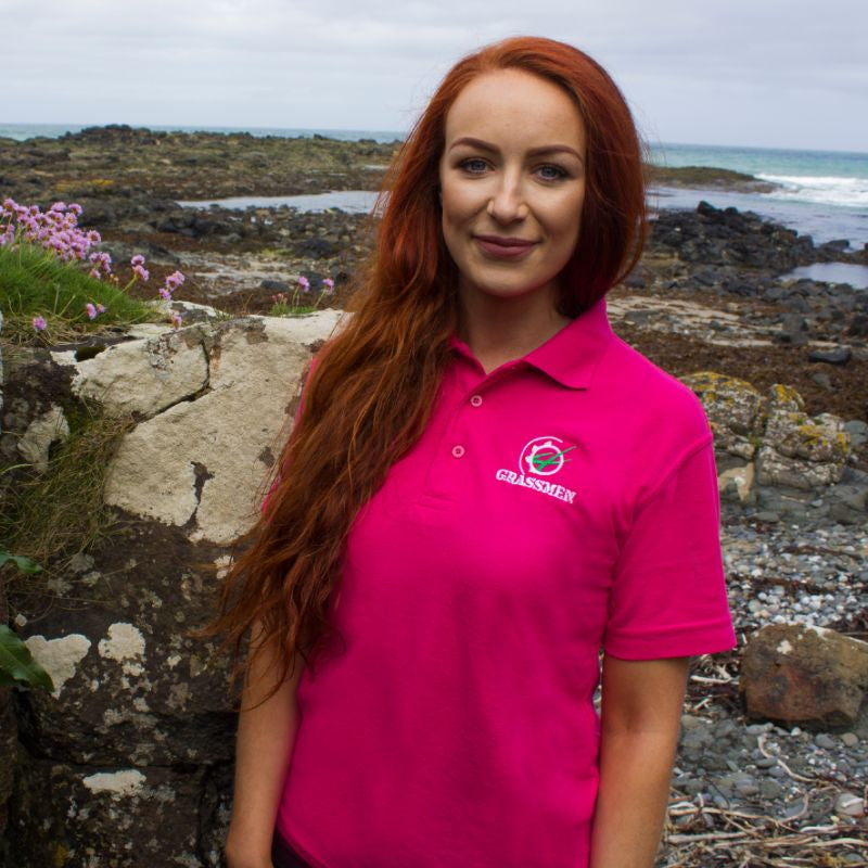 GRASSMEN Pink Polo Shirt