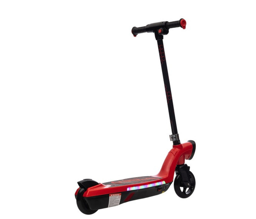 Prizm Kids 12V Electric Scooter with Flashlights and Headlight (Red)