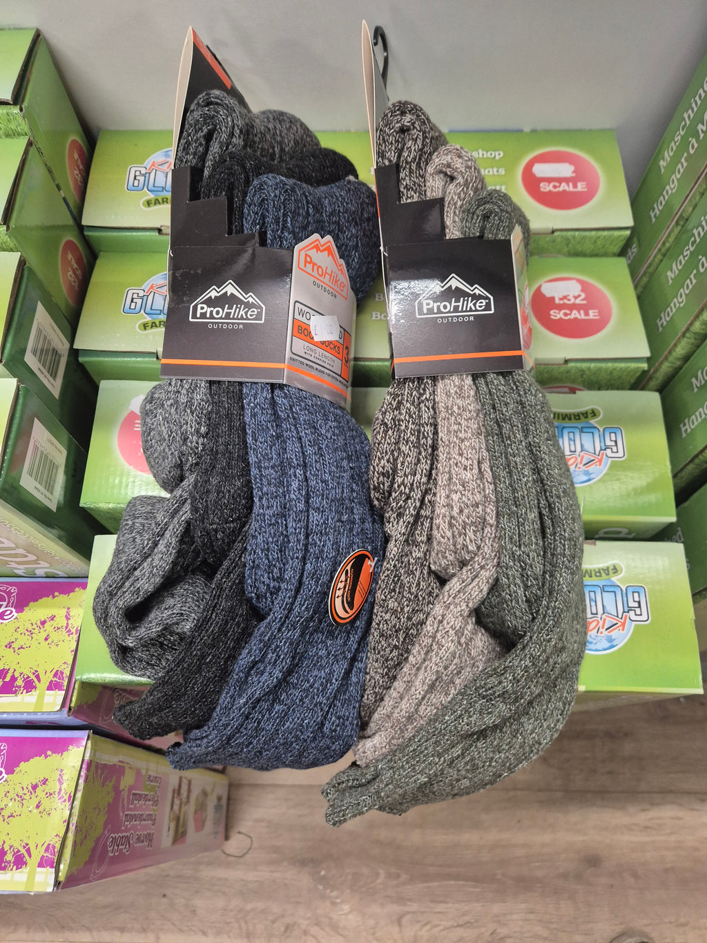 MENS LONG HOSE WOOL THERMAL SOCKS (3PC)