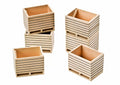 6 Wooden potato boxes