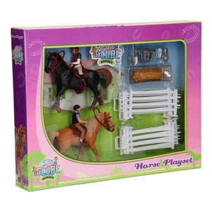 Horses Playset - 2 Horses Riders & Accessories 25 items