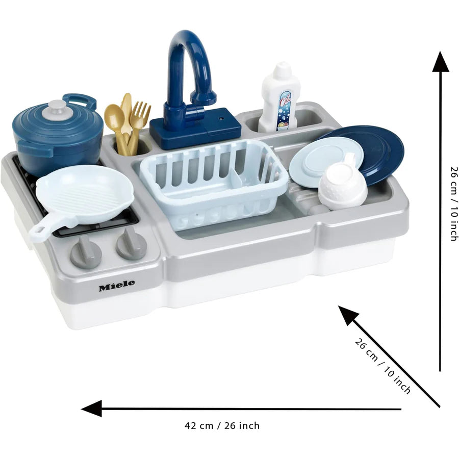 Miele Sink with Hob Playset | Children's Sink with Water Pump Function and Accessories