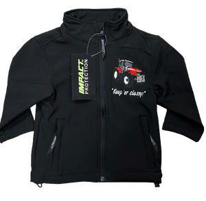 Kids Impact Black Softshell Jacket – Massey Ferguson Tractor