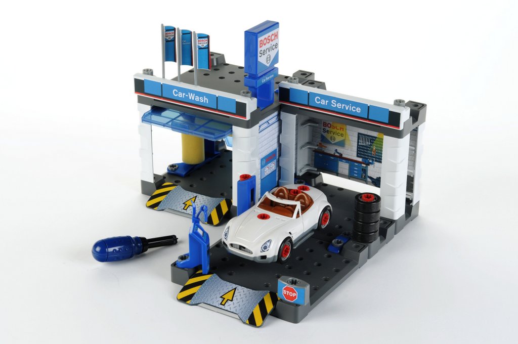 Bosch car repair station with carwash