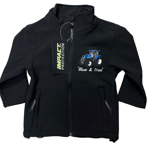 Kids Impact Black Softshell – New Holland Tractor
