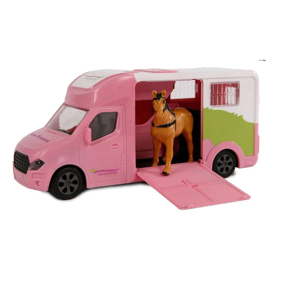 Kids Globe Pink Die Cast Horse Truck with Light and Sound