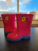 Load image into Gallery viewer, Pink/Lilac Flower Wellingtons
